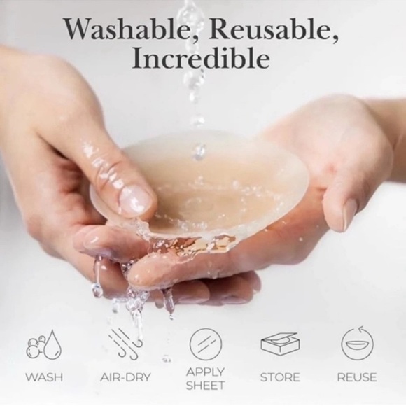 (PACK OF 3) Seamless Nude Silicone Reusable Nipple Covers (Beige) - Picture 3 of 8